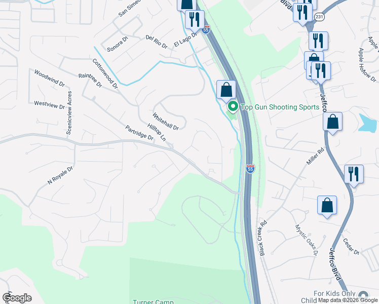 map of restaurants, bars, coffee shops, grocery stores, and more near 4976 Paradise Meadows Drive in Imperial