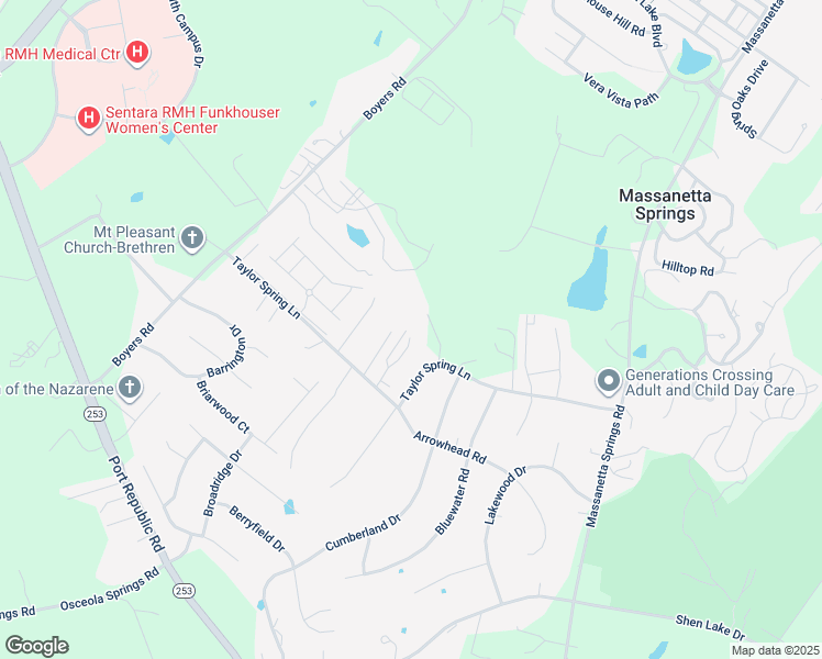 map of restaurants, bars, coffee shops, grocery stores, and more near 3417 Taylor Spring Lane in Harrisonburg