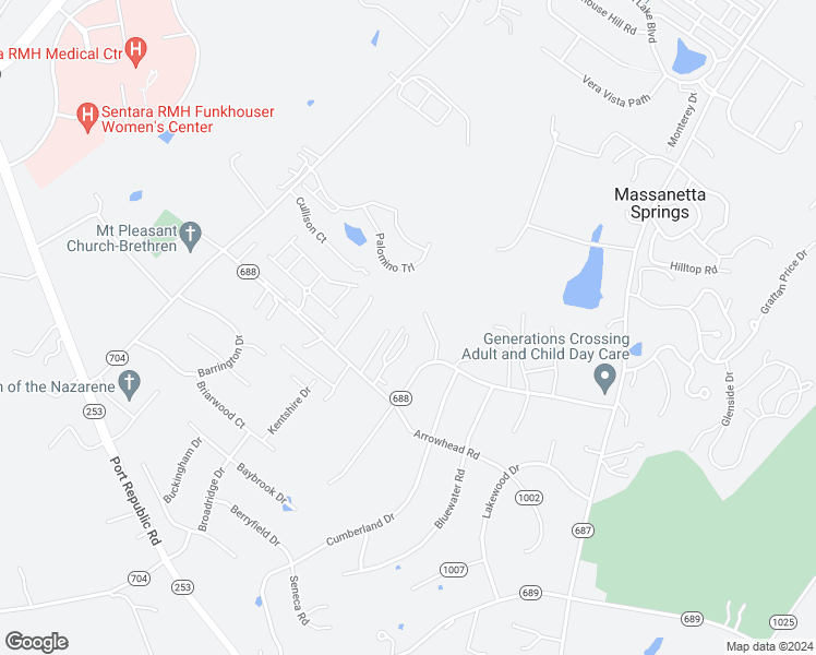 map of restaurants, bars, coffee shops, grocery stores, and more near 1363 Taylor Grove Lane in Harrisonburg