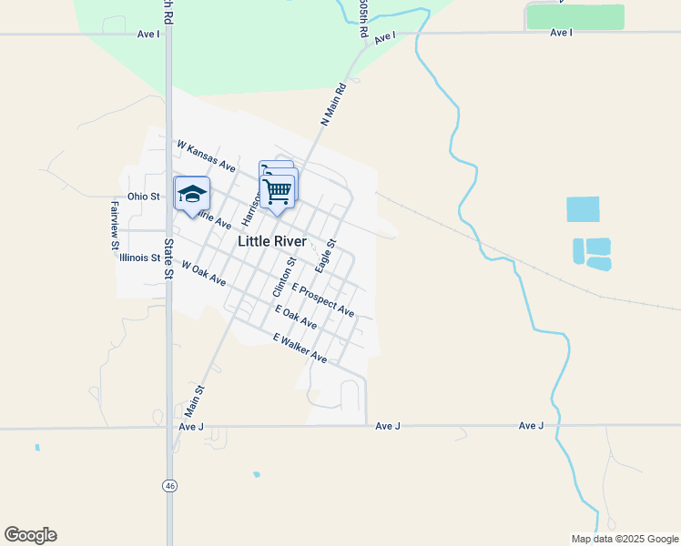 map of restaurants, bars, coffee shops, grocery stores, and more near 340 Spring Street in Little River