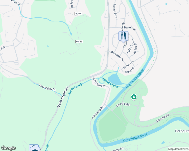 map of restaurants, bars, coffee shops, grocery stores, and more near 5531 W Virginia 10 Alt in Barboursville