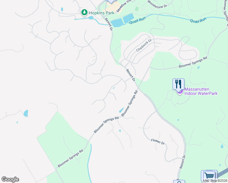 map of restaurants, bars, coffee shops, grocery stores, and more near 133 Fort Road in McGaheysville