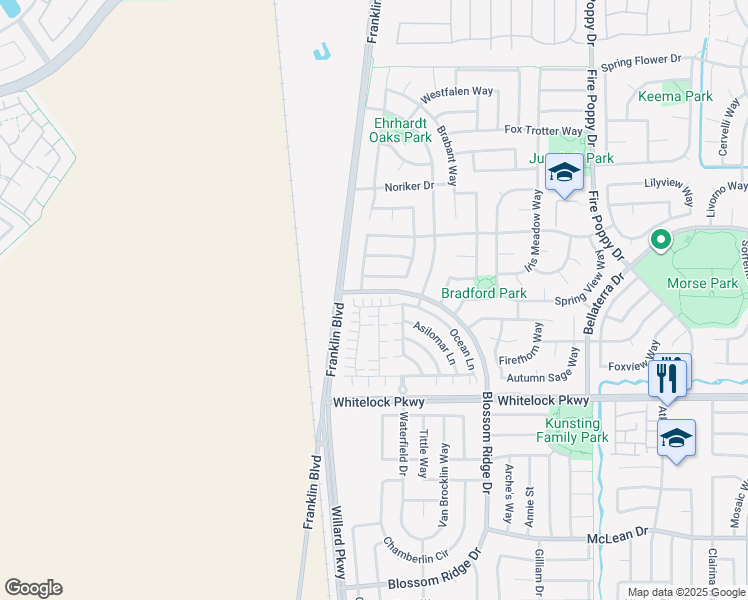 map of restaurants, bars, coffee shops, grocery stores, and more near 4236 Ocean Lane in Elk Grove