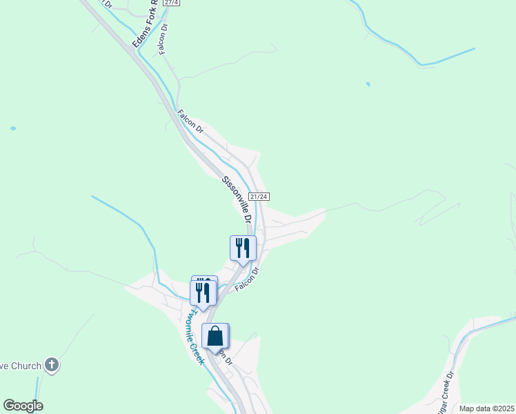 map of restaurants, bars, coffee shops, grocery stores, and more near 1817 Falcon Drive in Charleston