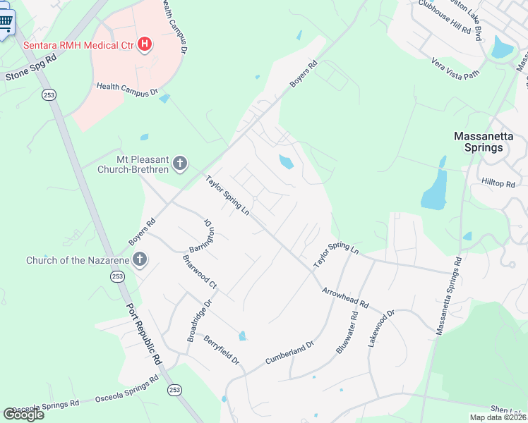 map of restaurants, bars, coffee shops, grocery stores, and more near 3057 Taylor Spring Lane in Harrisonburg