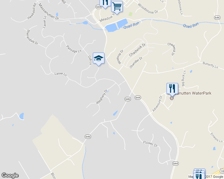 map of restaurants, bars, coffee shops, grocery stores, and more near 159 Alleghany Drive in McGaheysville