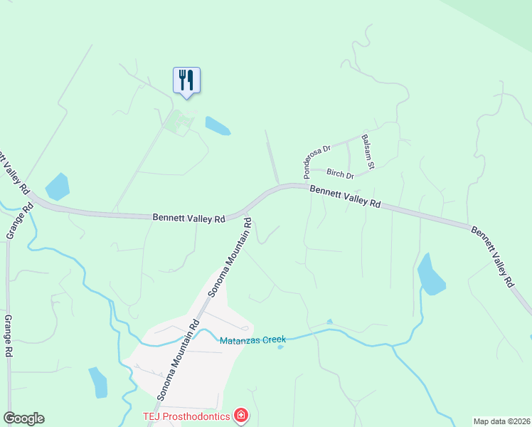map of restaurants, bars, coffee shops, grocery stores, and more near 4050 Sonoma Mountain Road in Santa Rosa