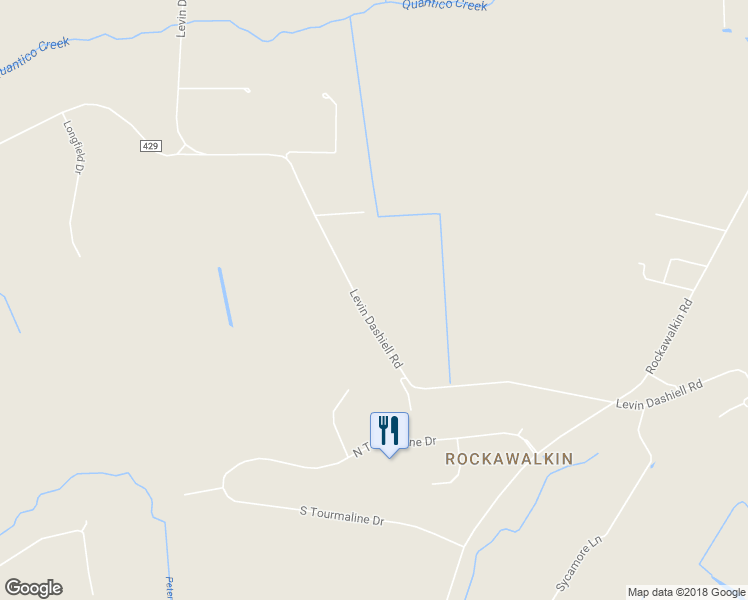 map of restaurants, bars, coffee shops, grocery stores, and more near 7449 Levin Dashiell Road in Hebron