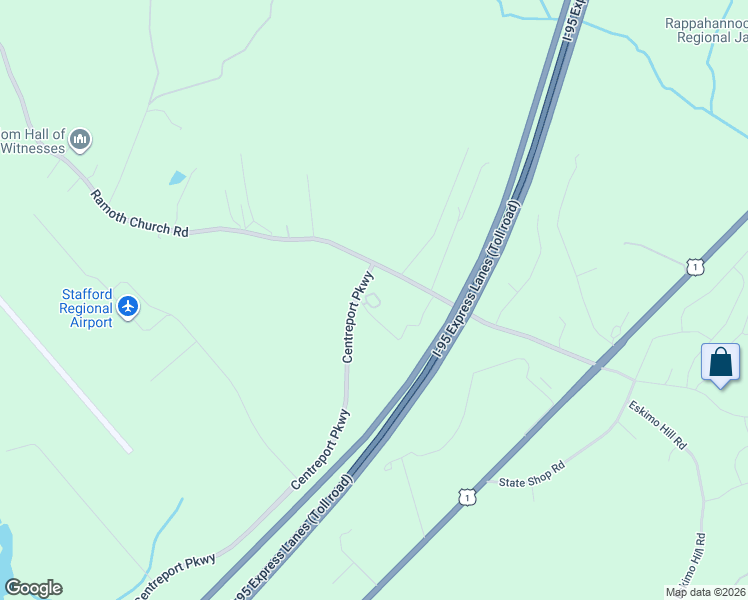 map of restaurants, bars, coffee shops, grocery stores, and more near 1162 Ramoth Church Road in Fredericksburg