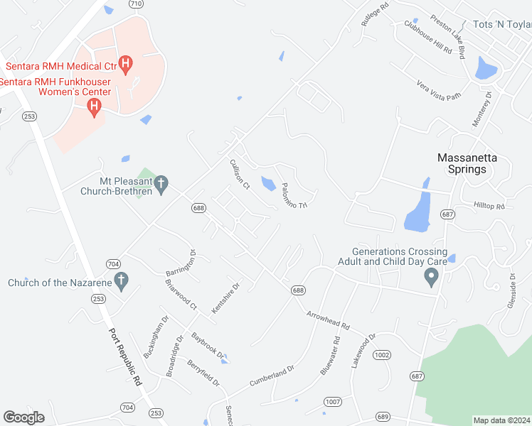 map of restaurants, bars, coffee shops, grocery stores, and more near 3069 Diamond Spring Lane in Harrisonburg