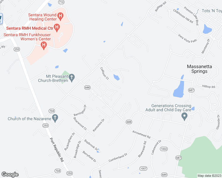 map of restaurants, bars, coffee shops, grocery stores, and more near 3035 Diamond Spring Lane in Harrisonburg