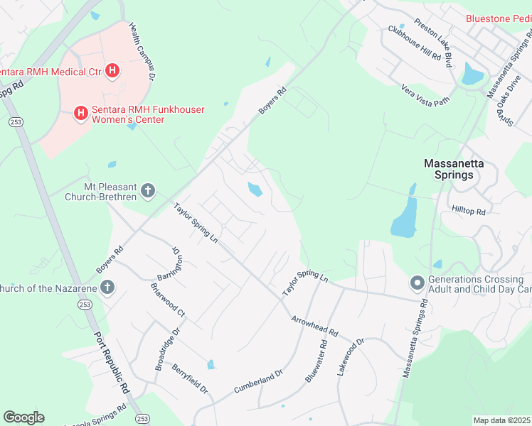 map of restaurants, bars, coffee shops, grocery stores, and more near 3065 Cullison Court in Harrisonburg