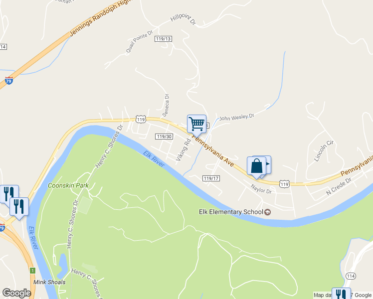 map of restaurants, bars, coffee shops, grocery stores, and more near 220 Viking Rd in Charleston