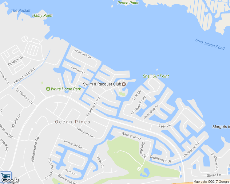map of restaurants, bars, coffee shops, grocery stores, and more near 9 Oceans End in Ocean Pines