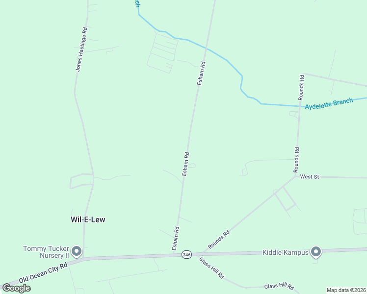 map of restaurants, bars, coffee shops, grocery stores, and more near 7570 Esham Road in Parsonsburg