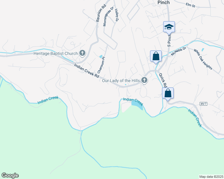 map of restaurants, bars, coffee shops, grocery stores, and more near 4066 Anderson Drive in Elkview
