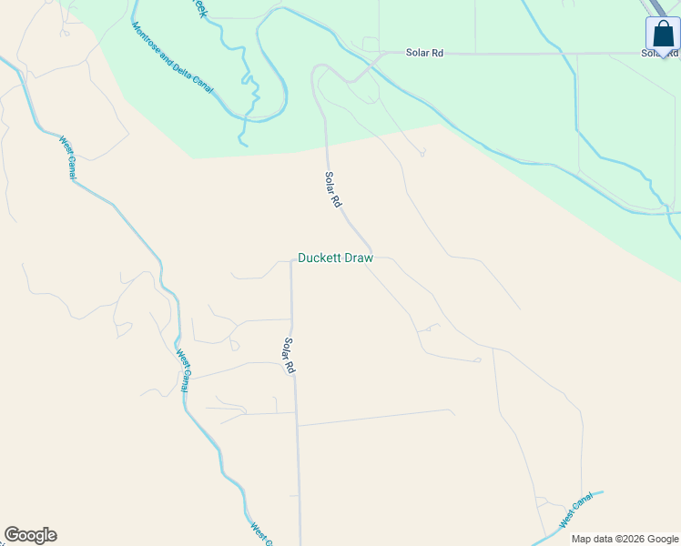 map of restaurants, bars, coffee shops, grocery stores, and more near 65536 Solar Road in Montrose