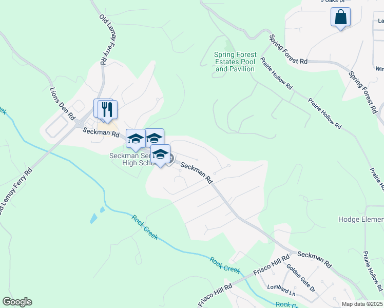 map of restaurants, bars, coffee shops, grocery stores, and more near 2758 Mallard Court in Imperial