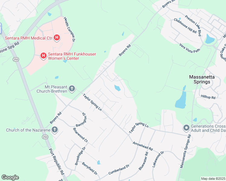 map of restaurants, bars, coffee shops, grocery stores, and more near 2975 Cullison Court in Harrisonburg