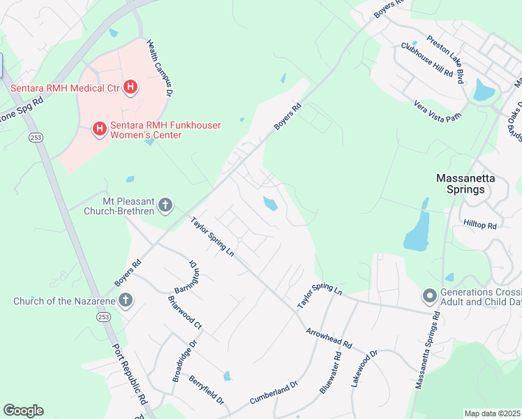 map of restaurants, bars, coffee shops, grocery stores, and more near 2975 Cullison Court in Harrisonburg