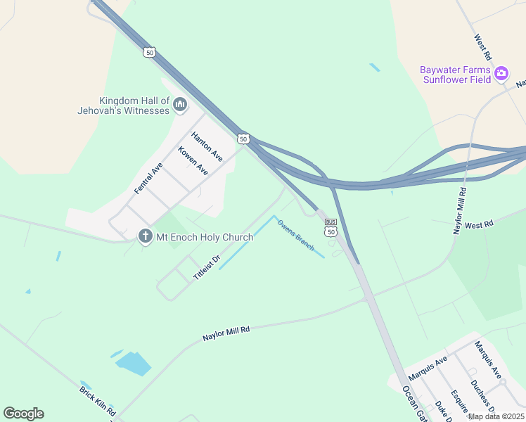 map of restaurants, bars, coffee shops, grocery stores, and more near 7551 Titleist Drive in Salisbury