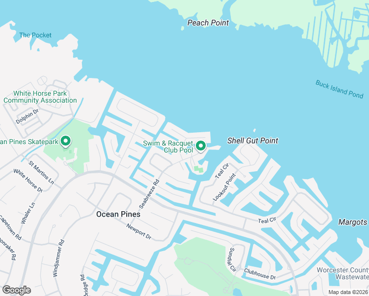 map of restaurants, bars, coffee shops, grocery stores, and more near 10 Harborview Drive in Ocean Pines