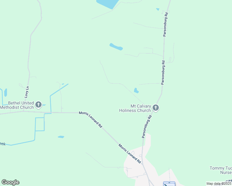map of restaurants, bars, coffee shops, grocery stores, and more near 7636 Parsonsburg Road in Parsonsburg