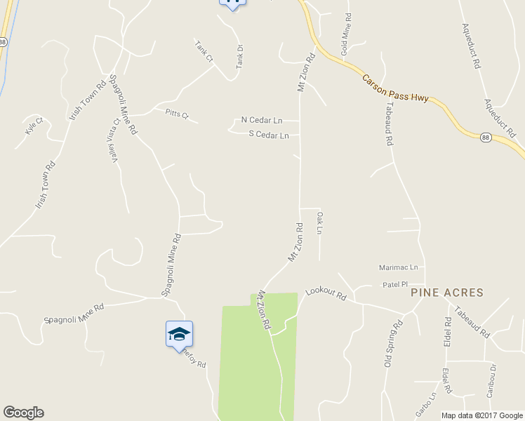 map of restaurants, bars, coffee shops, grocery stores, and more near 13285 Mount Zion Road in Pine Grove