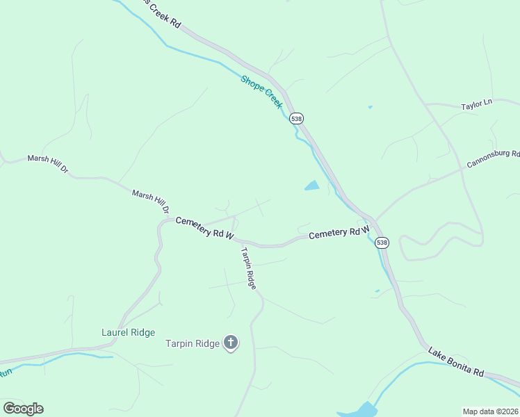 map of restaurants, bars, coffee shops, grocery stores, and more near Young Road in Boyd County