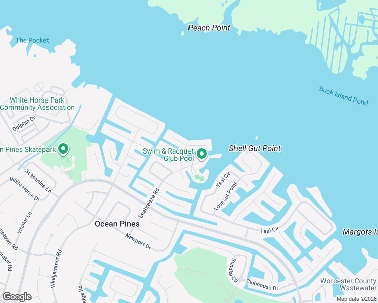 map of restaurants, bars, coffee shops, grocery stores, and more near 10 Harborview Drive in Ocean Pines