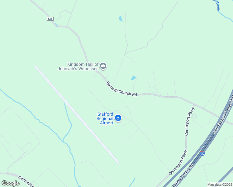 map of restaurants, bars, coffee shops, grocery stores, and more near 992 Ramoth Church Road in Fredericksburg
