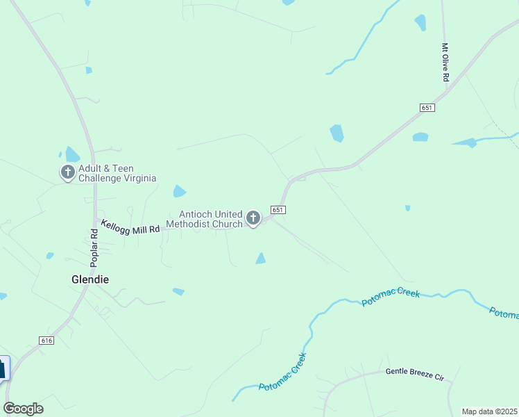 map of restaurants, bars, coffee shops, grocery stores, and more near 155 Kellogg Mill Road in Fredericksburg