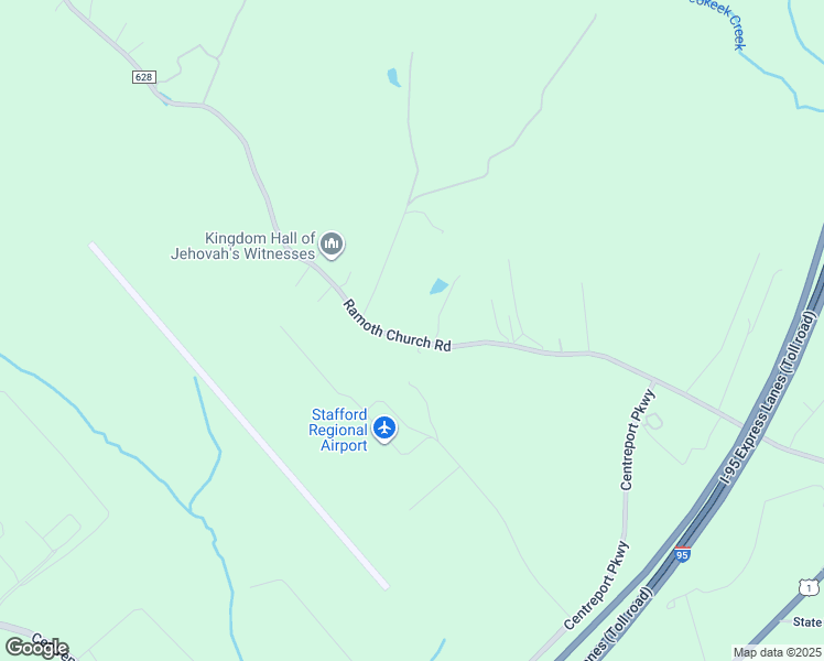 map of restaurants, bars, coffee shops, grocery stores, and more near 1003 Ramoth Church Road in Fredericksburg