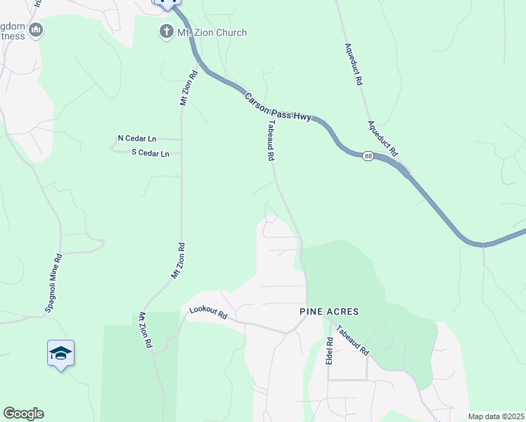 map of restaurants, bars, coffee shops, grocery stores, and more near 13447 Tabeaud Road in Pine Grove