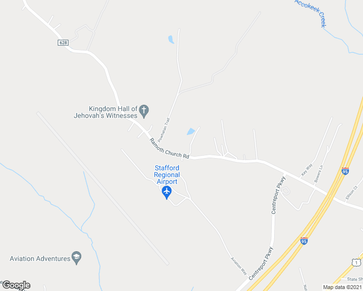 map of restaurants, bars, coffee shops, grocery stores, and more near 1003 Ramoth Church Road in Fredericksburg