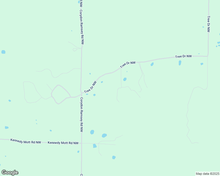 map of restaurants, bars, coffee shops, grocery stores, and more near 13202 Tree Drive Northwest in Palmyra