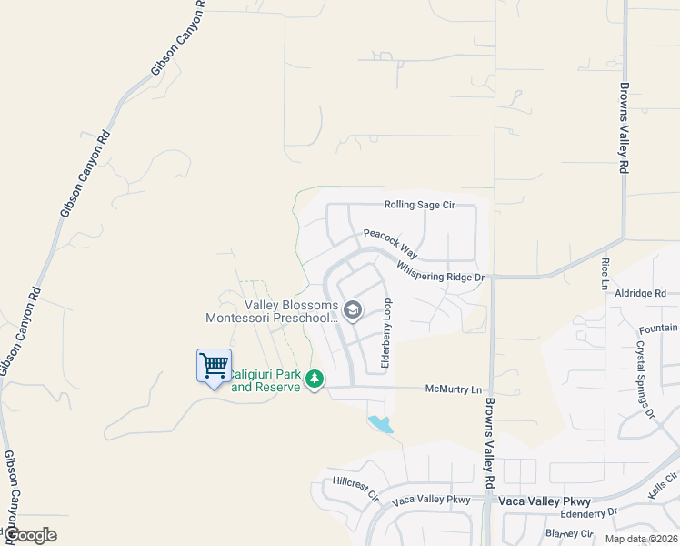 map of restaurants, bars, coffee shops, grocery stores, and more near 806 Elderberry Loop in Vacaville