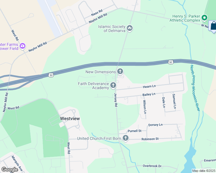 map of restaurants, bars, coffee shops, grocery stores, and more near 606 Cook Drive in Salisbury