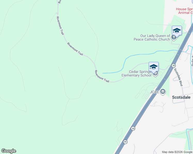 map of restaurants, bars, coffee shops, grocery stores, and more near 7500-7698 Saddle Tree Trail in House Springs