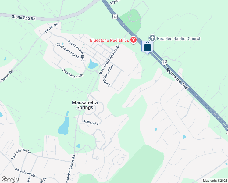 map of restaurants, bars, coffee shops, grocery stores, and more near 535 Spring Oaks Drive in Harrisonburg
