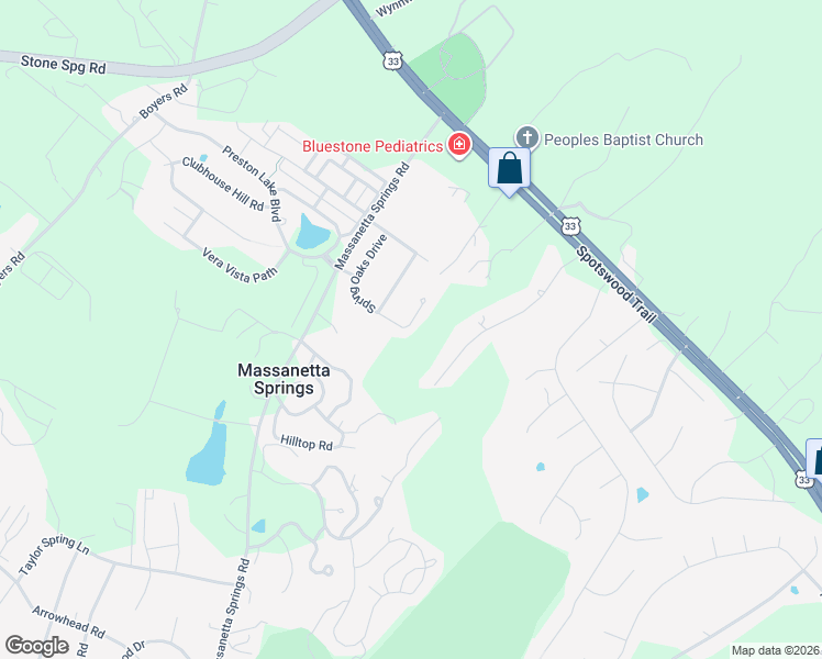 map of restaurants, bars, coffee shops, grocery stores, and more near 535 Spring Oaks Drive in Harrisonburg