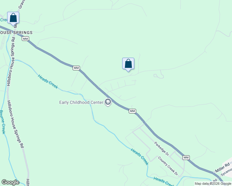 map of restaurants, bars, coffee shops, grocery stores, and more near 6180 Summerset in House Springs