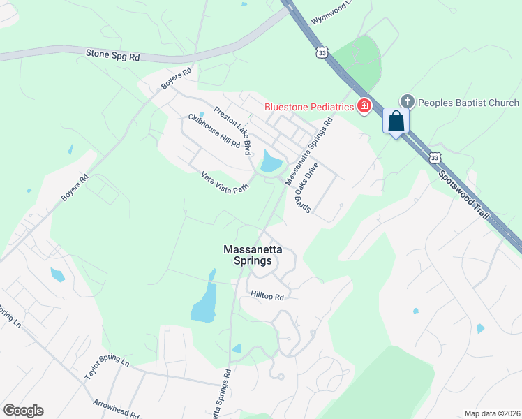 map of restaurants, bars, coffee shops, grocery stores, and more near 435 Spring Oaks Drive in Harrisonburg