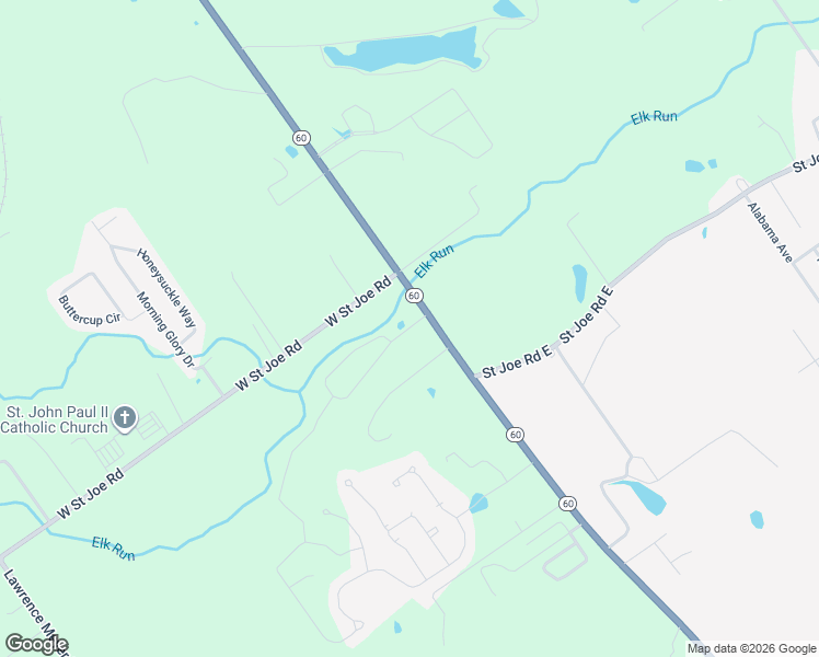 map of restaurants, bars, coffee shops, grocery stores, and more near 1616 West Saint Joe Road in Sellersburg
