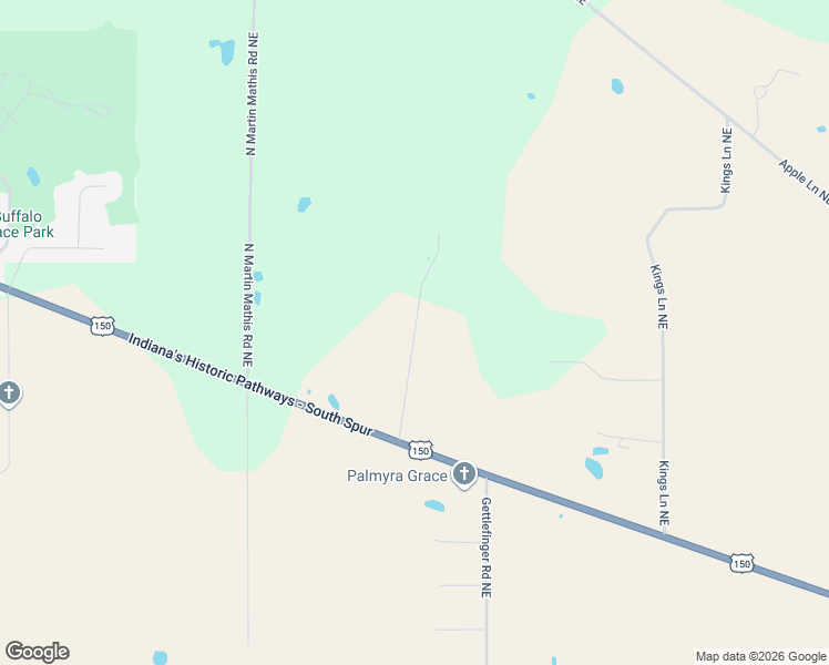 map of restaurants, bars, coffee shops, grocery stores, and more near 13988 Wingler Road Northeast in Palmyra