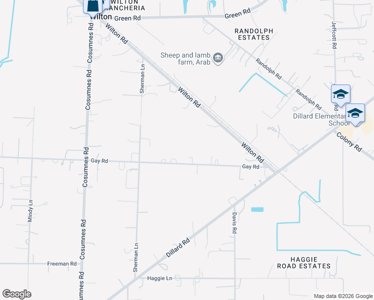 map of restaurants, bars, coffee shops, grocery stores, and more near 11187 Gay Road in Wilton