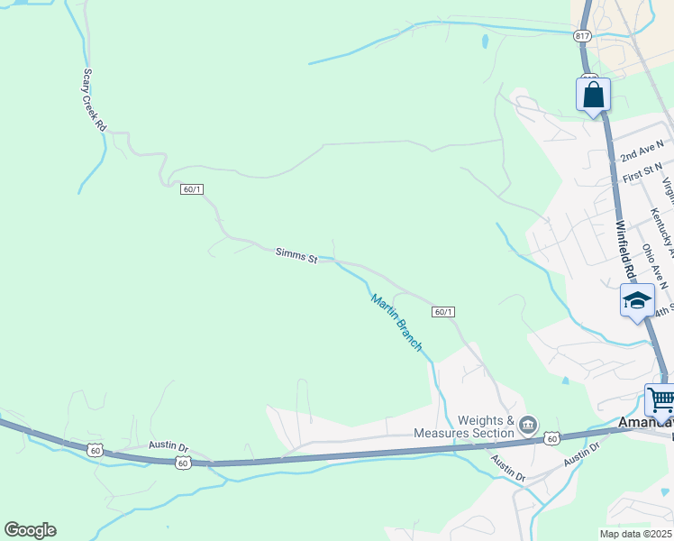 map of restaurants, bars, coffee shops, grocery stores, and more near 481 Simms Street in Saint Albans