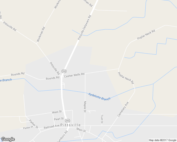 map of restaurants, bars, coffee shops, grocery stores, and more near 34666 Casher Wells Road in Pittsville