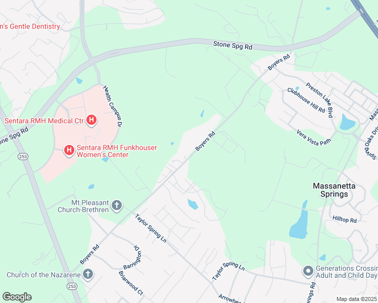 map of restaurants, bars, coffee shops, grocery stores, and more near Boyers Road in Harrisonburg