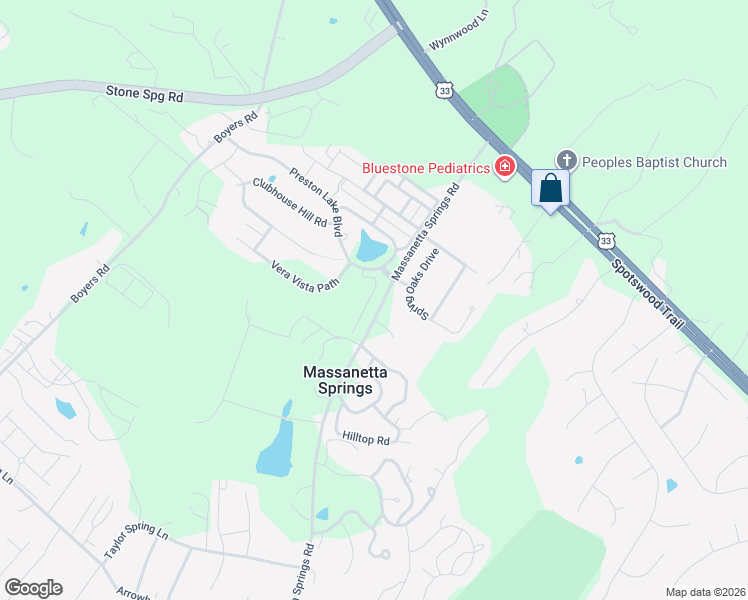 map of restaurants, bars, coffee shops, grocery stores, and more near 3435 Monterey Drive in Harrisonburg